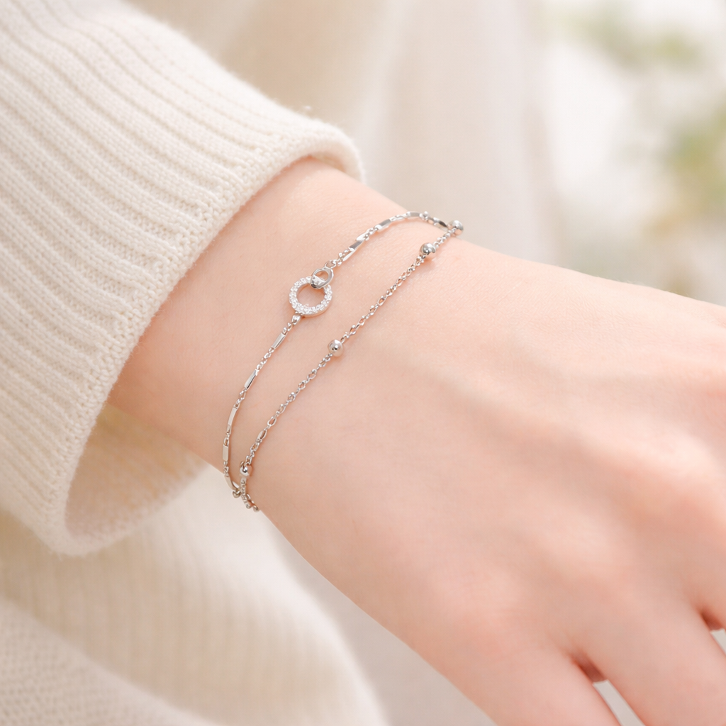 Interlocking Double Layer Bracelet