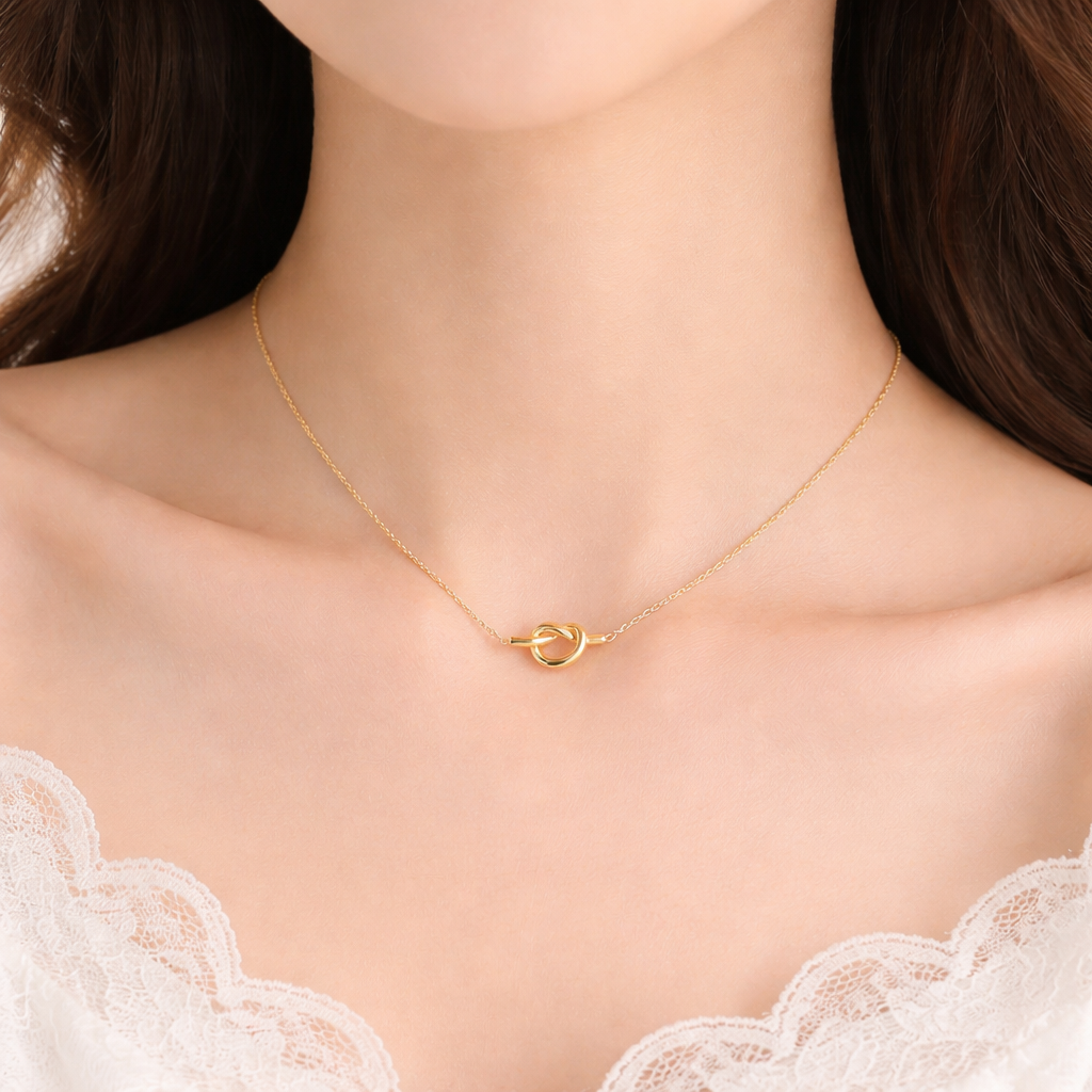 Knotted Heart Pendant Necklace