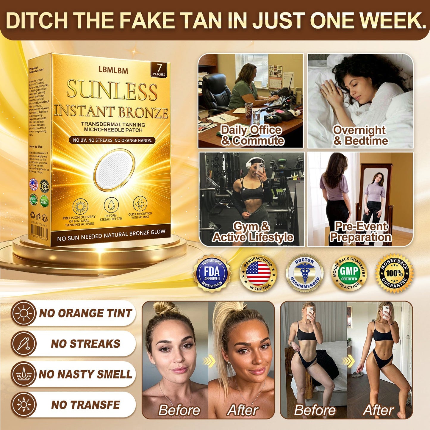 𝑶𝒇𝒇𝒊𝒄𝒊𝒂𝒍 𝑺𝒕𝒐𝒓𝒆 | ☀️☀️ LBMLBM 𝐒𝐮𝐧𝐥𝐞𝐬𝐬 𝐈𝐧𝐬𝐭𝐚𝐧𝐭 𝐁𝐫𝐨𝐧𝐳𝐞 𝐓𝐚𝐧𝐧𝐢𝐧𝐠 𝐌𝐢𝐜𝐫𝐨𝐧𝐞𝐞𝐝𝐥𝐞 𝐏𝐚𝐭𝐜𝐡 🇺🇸 (𝐉𝐮𝐬𝐭 𝐨𝐧𝐜𝐞 𝐚 𝐝𝐚𝐲) 𝐕𝐢𝐬𝐢𝐛𝐥𝐞 𝐁𝐫𝐨𝐧𝐳𝐞 𝐆𝐥𝐨𝐰 𝐢𝐧 𝟕 𝐃𝐚𝐲𝐬 ✅ 𝐍𝐨 𝐔𝐕, 𝐍𝐨 𝐎𝐫𝐚𝐧𝐠𝐞, 𝐍𝐨 𝐒𝐭𝐫𝐞𝐚𝐤𝐬, 𝐍𝐨 𝐃𝐇𝐀, 𝐍𝐨 𝐌𝐞𝐬𝐬.