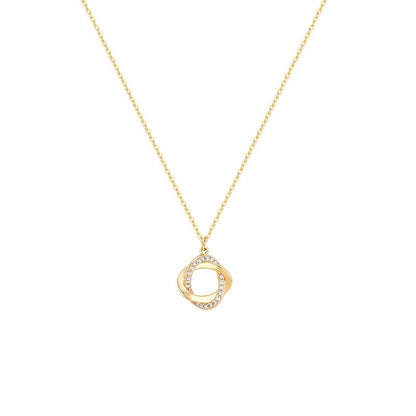 Twisted Halo Pendant Necklace