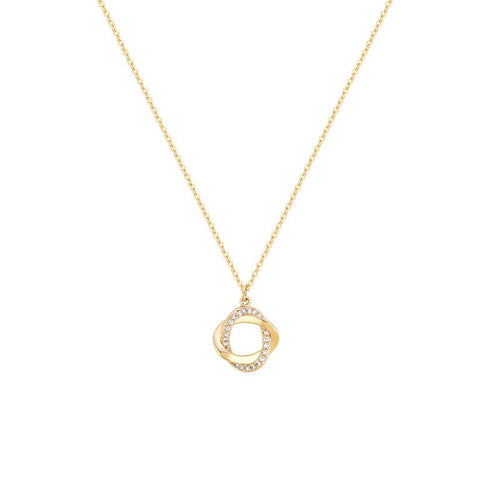 Twisted Halo Pendant Necklace
