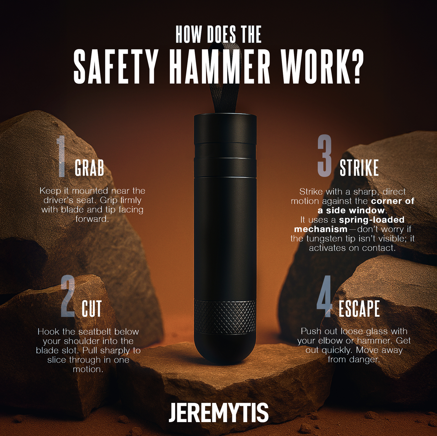 Safety Hammer | Emergency Car Escape Tool