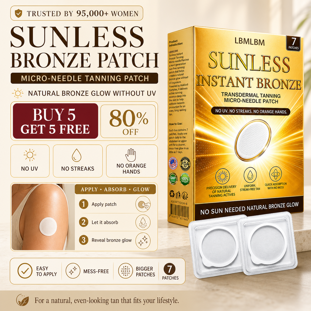 𝑶𝒇𝒇𝒊𝒄𝒊𝒂𝒍 𝑺𝒕𝒐𝒓𝒆 | ☀️☀️ LBMLBM 𝐒𝐮𝐧𝐥𝐞𝐬𝐬 𝐈𝐧𝐬𝐭𝐚𝐧𝐭 𝐁𝐫𝐨𝐧𝐳𝐞 𝐓𝐚𝐧𝐧𝐢𝐧𝐠 𝐌𝐢𝐜𝐫𝐨𝐧𝐞𝐞𝐝𝐥𝐞 𝐏𝐚𝐭𝐜𝐡 🇺🇸 (𝐉𝐮𝐬𝐭 𝐨𝐧𝐜𝐞 𝐚 𝐝𝐚𝐲) 𝐕𝐢𝐬𝐢𝐛𝐥𝐞 𝐁𝐫𝐨𝐧𝐳𝐞 𝐆𝐥𝐨𝐰 𝐢𝐧 𝟕 𝐃𝐚𝐲𝐬 ✅ 𝐍𝐨 𝐔𝐕, 𝐍𝐨 𝐎𝐫𝐚𝐧𝐠𝐞, 𝐍𝐨 𝐒𝐭𝐫𝐞𝐚𝐤𝐬, 𝐍𝐨 𝐃𝐇𝐀, 𝐍𝐨 𝐌𝐞𝐬𝐬.