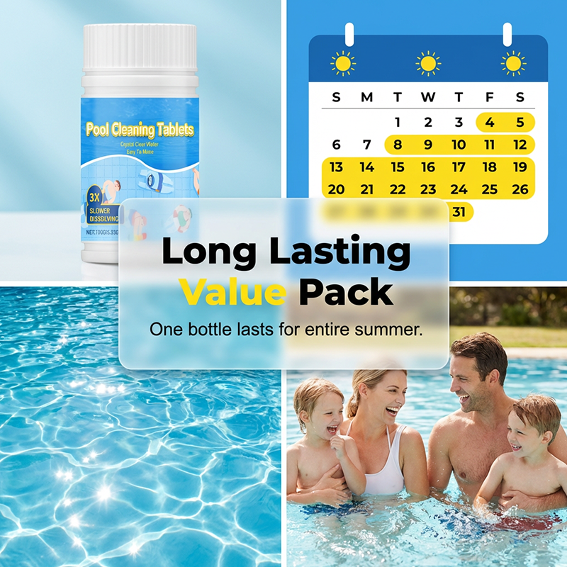 Pool Cleaning Tablets for Crystal Clear Water