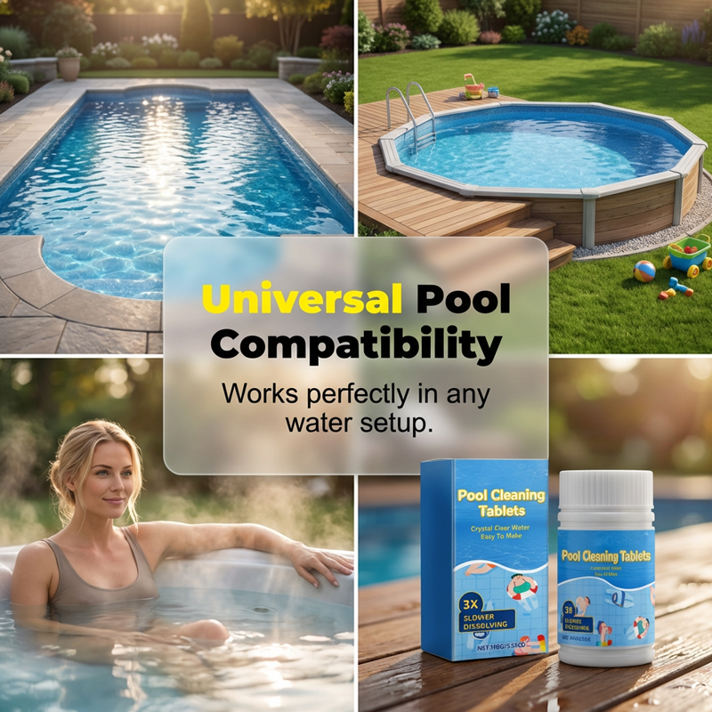 Pool Cleaning Tablets for Crystal Clear Water
