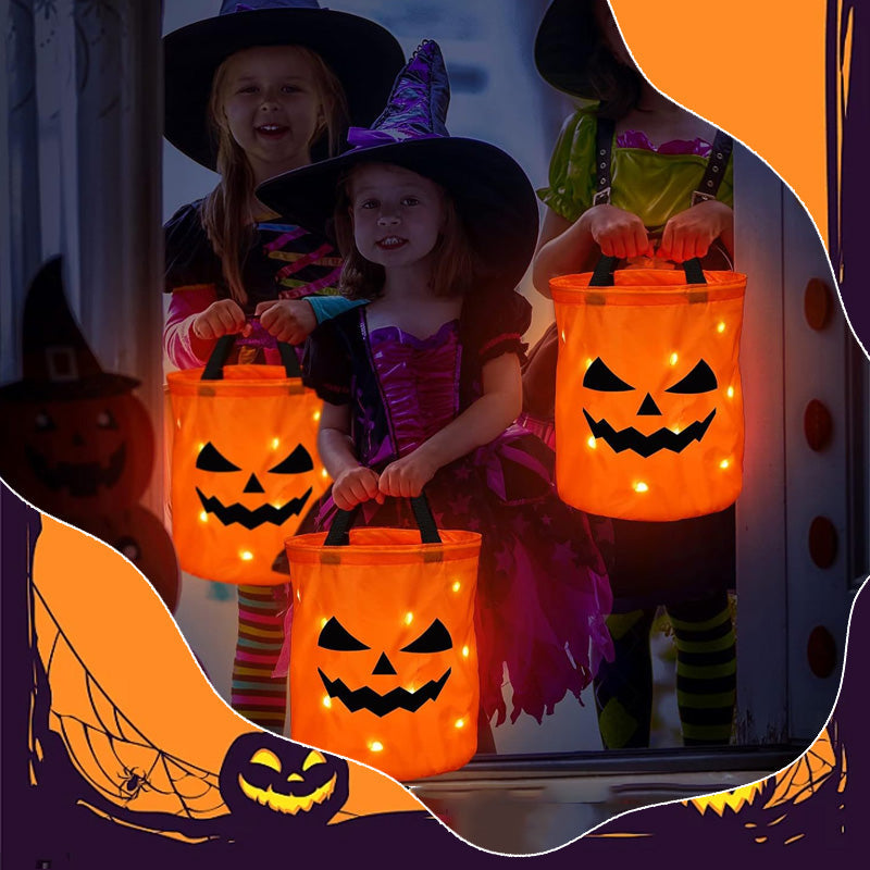 🎃 2026 Sale — Over 19,000 Sold!✨ Halloween Glowing Pumpkin Bag – LED Lights & Spacious Interior 🍬 Light Up the Night with the Ultimate Halloween Candy Bag 🎃